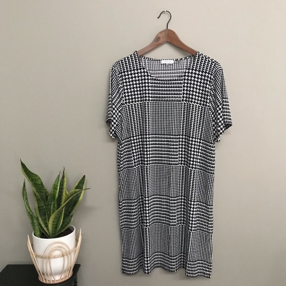 Calvin Klein | Houndstooth Plaid Tunic Top - Picture 2 of 13